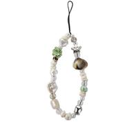 ?Lovely Beach Coconut Starfish Beaded Phone Chain, Acrylic Beaded Phone Strap Lanyard Accessories