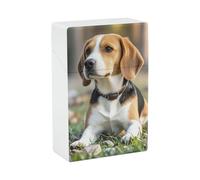 Lovely Beagle Cigarette Case for Regular King Size 85mm 20 Capacity Push to Open Hard Shell Cigarette Box Portable & Waterproof Cigarettes Case for Men Women Pocket Cigarettes Holder, Cig Accessories