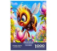 Lovely Bee Jigsaw Puzzles for Adults Gifts 1000 Piece Challenging Games Home Decoration Cute Insects Jigsaw Puzzle for Adults And Kids Age 12 And Up 38x26cm/1000pcs