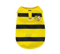 Lovely Bee Pattern Dog Vest Breathable Mesh Pet Apparel Cute Comfortable Dog T-Shirt Daily Wear
