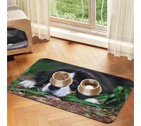 Lovely Bernese Mountain Dog,Waterproof Pet Feeding Mat,PU Leather Placemats for Cat Dog Water Bowl,Food Mats,40x60cm