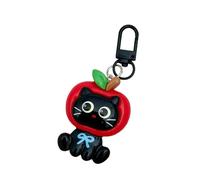 Lovely Black Cats Theme Resin Keychain Charm Pendant for Keys Backpacks Purses Fashion Accessory Adult Gifting Suppl