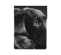 Lovely Black Labrador Dog, PU Leather Laptop Sleeve, Notebook Bag Laptop Case Sleeve Tablet Briefcase