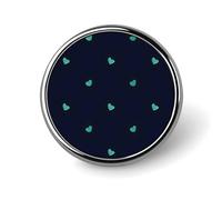 Lovely Blue Background Badges Decorative, Durable Aluminum Alloy Round Badge, Lightweight Button Brooch for Shirts, Jackets, Hats, Uniforms 1"