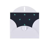 Lovely Blue Background Elegant Pearl Paper Holiday Greeting Card For Christmas, Blessing Card,Birthday, Valentine'S Day