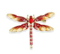 Lovely Blue Dragonfly Brooch Pin for Men Women Enamel Insect Pin Lapel Pin Large Safety Pin, Metal, no gemstone