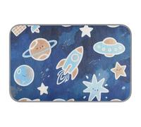 Lovely Blue ROCKETS Planet Summer cooling bed Self Cooling cat blankets for indoor cats for pets travel pet summer tapete refrescante para mascotas M