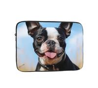 Lovely Boston Terrier Laptop Sleeve Bag 12 Inch, Waterproof Shockproof Laptop Case Bag Computer Skin Bags Lightweight Tablet Carrying Case
