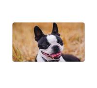 Lovely Boston Terrier Large Mouse Pad Office Desk Mat Waterproof Gaming Mousepad Non-Slip Desk Pad Protector for Mouse Writing Desktop Protector Mat with Stitched Edges Pads