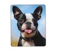 Lovely Boston Terrier Mouse Pad with Non-Slip Rubber Base 10 x 12 inch Mouse Mat with Stitched Edge Gaming Mousepad for Wireless Mouse Computer Laptop Home Office Desk Pad