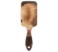 Lovely Brown Scottish Highland Cattle gentle hair brush curly Designed wet dry brush for thick hair with Ergonomic handle cepillo para peinar