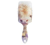Lovely Brown Scottish Highland Cattle with Lavender cute scalp massager hair growth Designed scalp massaging for hair loss with Ergonomic handle cepillo para definir rizos