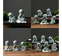 Lovely Buddha Monk Figurines See Speak Hear No Evil for Tranquil Spaces (E)