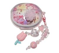 Lovely Butterfly Bow Flower Pattern Case for Huawei FreeBuds 5i, Headphone Earphone Case Cover with Pendant Accessories