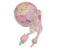 Lovely Butterfly Bow Flower Pattern Case for Huawei FreeBuds 7i, Headphone Earphone Case Cover with Pendant Accessories