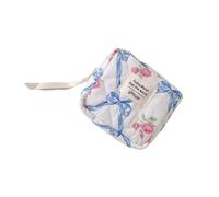 Lovely Butterfly Makeup Pouches Sturdy Polycotton Fabric Compact Storage Bag for Cosmetics and Small Essential Functional Bowknot and Flower Pouches