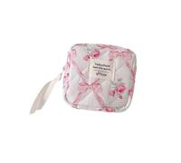Lovely Butterfly Makeup Pouches Sturdy Polycotton Fabric Compact Storage Bag for Cosmetics and Small Essential Functional Bowknot and Flower Pouches