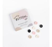 Lovely Button Ups ® Button Wall Hooks - Neutral Collection #03 - Damage Free Wall Hooks - No Tools Required - Pops Up in Seconds - No Fuss - No Mess - Interchangeable - Holds up to 300g