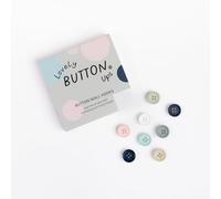 Lovely Button Ups ® Button Wall Hooks - Scandi Nordic Collection #01 - Damage Free Wall Hooks - No Tools Required - Pops Up in Seconds - No Fuss - No Mess - Interchangeable - Holds up to 300g