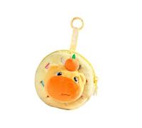 Lovely Capybara Shaped Keychain Organizers Soft Furry Coin Holder Earphone Storage Case Portable Student School Bag Charm Soft Plush Money Organizer, Yellow, Mass Beauty