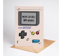 Lovely Cards Gameboy Card - 34th Birthday Man - Gift Man 34 Years - Birthday Card Gamer - Gift Idea 34 Years (A6) (34 Years)