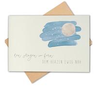 Lovely Cards - The Eyes So Far - Close to the Heart Forever - Sympathy Card with Envelope - Sympathy Card (A6) Sympathy Card Stylish & High-Quality Condolence Card for Funeral, Funeral, Condolence