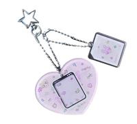 Lovely Cartoon Acrylic Ring Portable Photo Sleeve Keychain with Vibrant Print and Hand Painted Acrylic for Concert Supplies, フリーサイズ