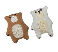 Lovely Cartoon Bear Cloth Badges Sewing Embellishment Bear Plush Brooch Pin for Jackets Backpacks Fashion Accessories Fabric Animal Brooch