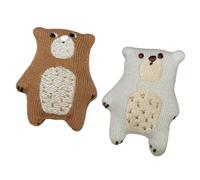 Lovely Cartoon Bear Cloth Badges Sewing Embellishment Bear Plush Brooch Pin for Jackets Backpacks Fashion Accessories Clothing Decoration