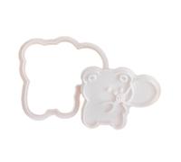 Lovely Cartoon Bear Cookie Stamp Set Lovely Bear Shape Cookie Food Safe Silicone Molds for Baking Enthusiasts Molds