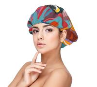 Lovely Cartoon Cat Sleep Cap Made of High Quality Satin, Protect Your Hair with Style, Black, One Size/M