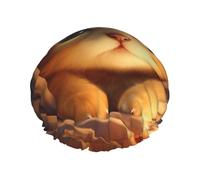 Lovely Cartoon Cats print Bath cap Large bath cap Fit for all lengths of hair Protects hair bath cap Reusable