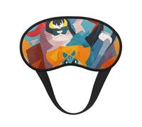 Lovely Cartoon Cats Print Fashion Sleep Eye Mask for Men Women, 100% Blackout Eye Mask, Soft Covering Strong Light, Suitable for Travel/Yoga/Nap