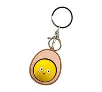 Lovely Cartoon Eggs Keychain With Press Button Fun Small Keyring For And Adults