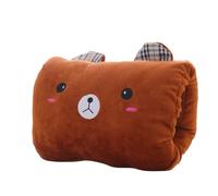 Lovely Cartoon Hand Pillow Cushion Soft Filled Travel Sleeping Companion Warmer Pillow for Winter