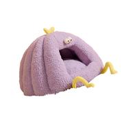 Lovely Cartoon Theme Pet Shelter House with Removable Cushion Winter Warm Bed Semi Enclosed Cave Nest for Dog Cats Cartoon Theme Pet House