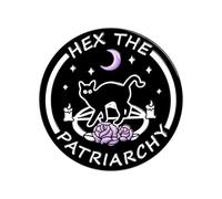 Lovely Cartoon Witch Hat Cats Brooch Alloy Enameled Letter Pentagrams Pin for Jackets Bag Accessory Witch Hat Cats Pin
