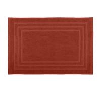 Lovely Casa - Bath Mat - Size 45 x 70 cm - 100% Organic Cotton - Terracotta - Lagoon Model - Soft and Comfortable - Ideal for Bathroom