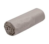 Lovely Casa - Fitted sheet - Size 90 x 190 cm - Large 30 cm - 100% Oeko-Tex certified cotton - Linen colour - Eden model - Bed linen for home - Soft and comfortable for a cosy nest