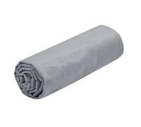 Lovely Casa - Fitted sheet - Size 90 x 190 cm - Large 30 cm - 100% Oeko-Tex certified cotton - Mouse colour - Eden model - Bed linen for home - Soft and comfortable for a cosy nest