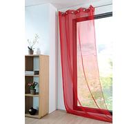 LOVELY CASA Monna Tab-Top Curtain 140 x 280 280 x 140 cm Polyester Red