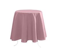 LOVELY CASA Nelson Tablecloth 180 cm Diameter Plain Powder Diameter 180 cm
