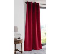 LOVELY CASA Notte Blackout Curtain Polyester, polyester, red, 250x135 cm