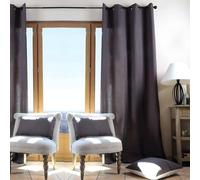 Lovely Casa R61490005 Duo Blackout Curtain Plain Cotton 240 x 135 cm Grey