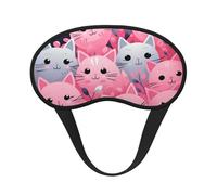 Lovely Cat Sleep Mask for Side Sleeper, Blackout Eye Mask for Women Men, Zero Pressure Sleeping Masks Soft Breathable Eye Cover Comfortable Blindfold Eyeshade for Night Sleep