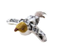 Lovely Cats Teaser Toy - Auto Flapping Bird with Touch-Activated Chirping Sound, Natural Behavior Small Dog Mental Enrichment Toy with USB Charging, Feather Tail