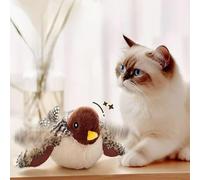 LOVELY CAVES Rechargable Flapping Bird Chirping Sparrow Cat Toy