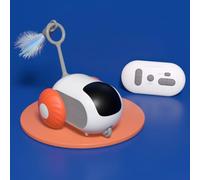 LOVELY CAVES Remote Control Car Chase Smart Cat Toy (Orange)