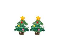 Lovely Christmas Stud Earrings Shiny Resin Gingerbread Man Santa Claus Christmas Tree Snowflake Stud Earrings, Acrylic, No Gemstone