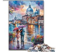 Lovely City Landscape in Watercolour Jigsaw Puzzles for Adults 1000 Piece Puzzle, for Age 14+ Home Art Decor Family Games Christmas Birthday Gifts (50x75cm)
